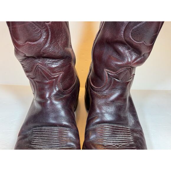 Size 12 D Tony Lama 2022 Brown Cowboy Boots Leather - Picture 4 of 14